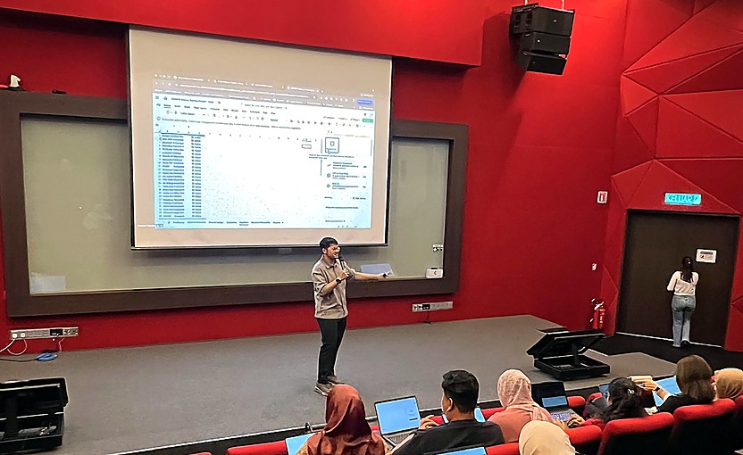 Fawwaz leading an AI Boost Center session at ADA Global